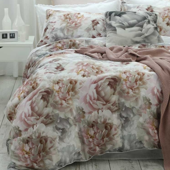 M.M. LINEN Lottie Floral King Duvet Cover set Cotton sateen 3 piece